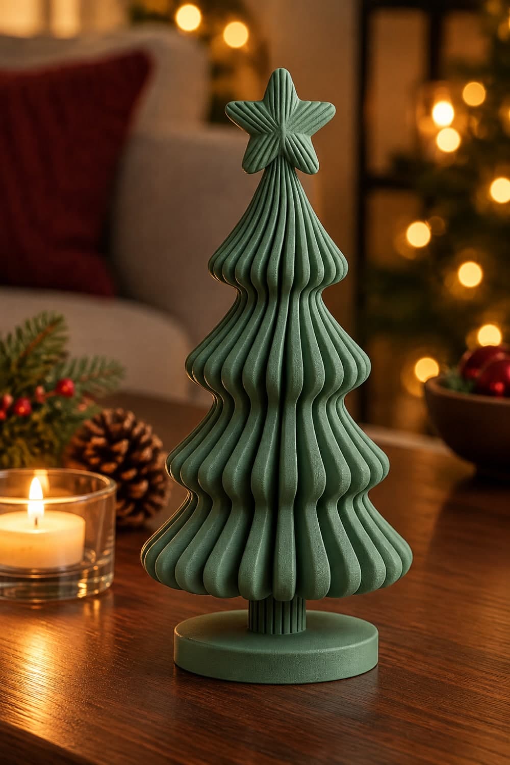 Oluklu Spiral Ağaç — Modern Noel Ağacı