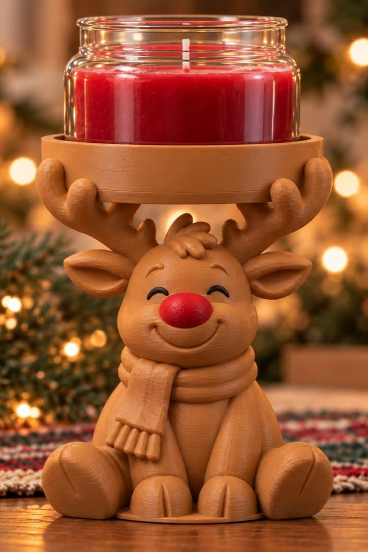 Noel Geyiği Mum Tutacağı / Mumluk