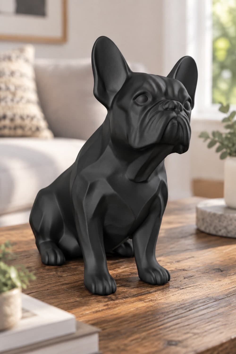 Fransız Bulldog Figürlü Dekoratif Biblo - 19cm