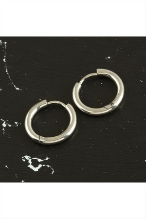 1 cm Silver Renk Paslanmaz Çelik Halka Küpe