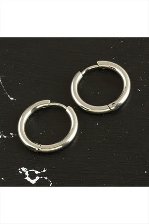 1,5 cm Silver Renk Paslanmaz Çelik Halka Küpe