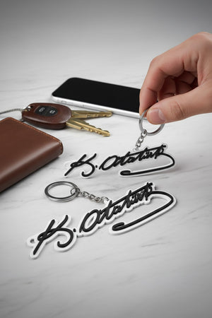 Atatürk İmzası Figürlü Anahtarlık