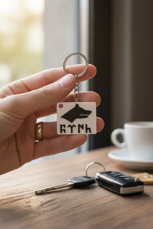 Göktürk Bayrağı Figürlü Anahtarlık