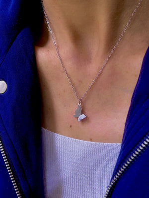 Kelebek Figürlü Paslanmaz Çelik Kolye