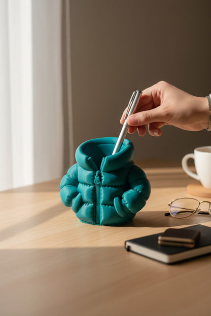 Şişme Mont Figürlü Kalemlik