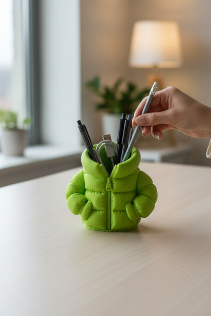 Şişme Mont Figürlü Kalemlik