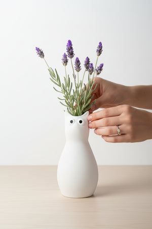 Kedi Figürlü Tasarım Vazo