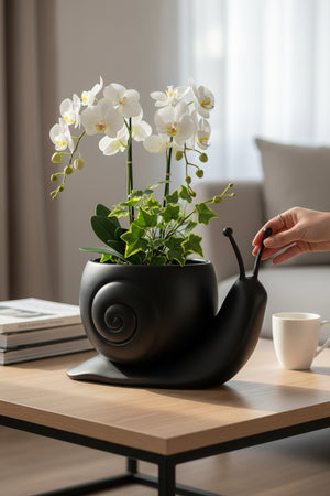 Salyangoz Figürlü Tasarım Vazo