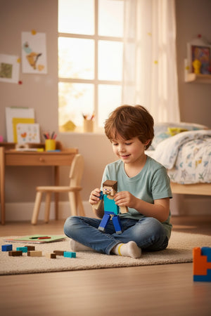 Minecraft Steve Figürlü Hareketli Oyuncak