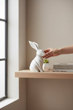 Modern Tavşan Figürlü Dekoratif Biblo