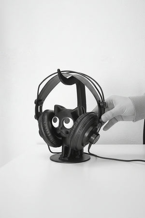 Kedi Figürlü Tasarım Kulaklık Standı