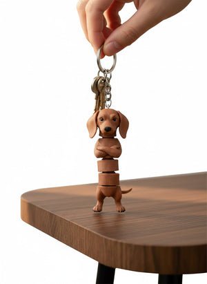 Dachshund Köpek Figürlü Hareketli Anahtarlık