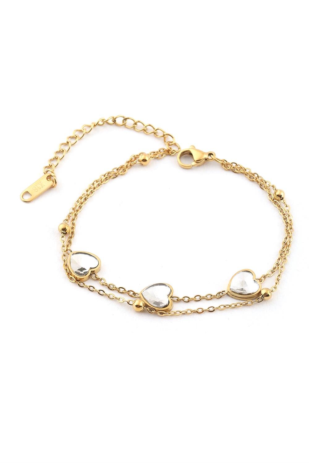 62834-Uploads-Urunresimleri-Buyuk-Celik-Bileklik-Gold-35C4-Jpg.jpg Kalp Figürlü Altın Renkli Çelik Bileklik - Görsel 1