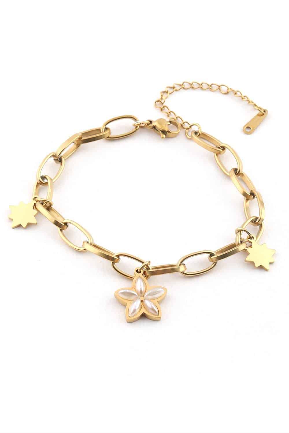 62834-Uploads-Urunresimleri-Buyuk-Celik-Bileklik-Gold-3Cf5Bf-Jpg.jpg Yıldız Figürlü Altın Renkli Çelik Bileklik - Görsel 1