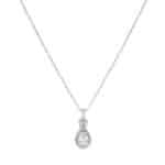 Damla Baget Figürlü Gümüş Renkli Çelik Kolye