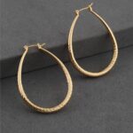 Burgu Model Altın Renk Çelik Halka Küpe