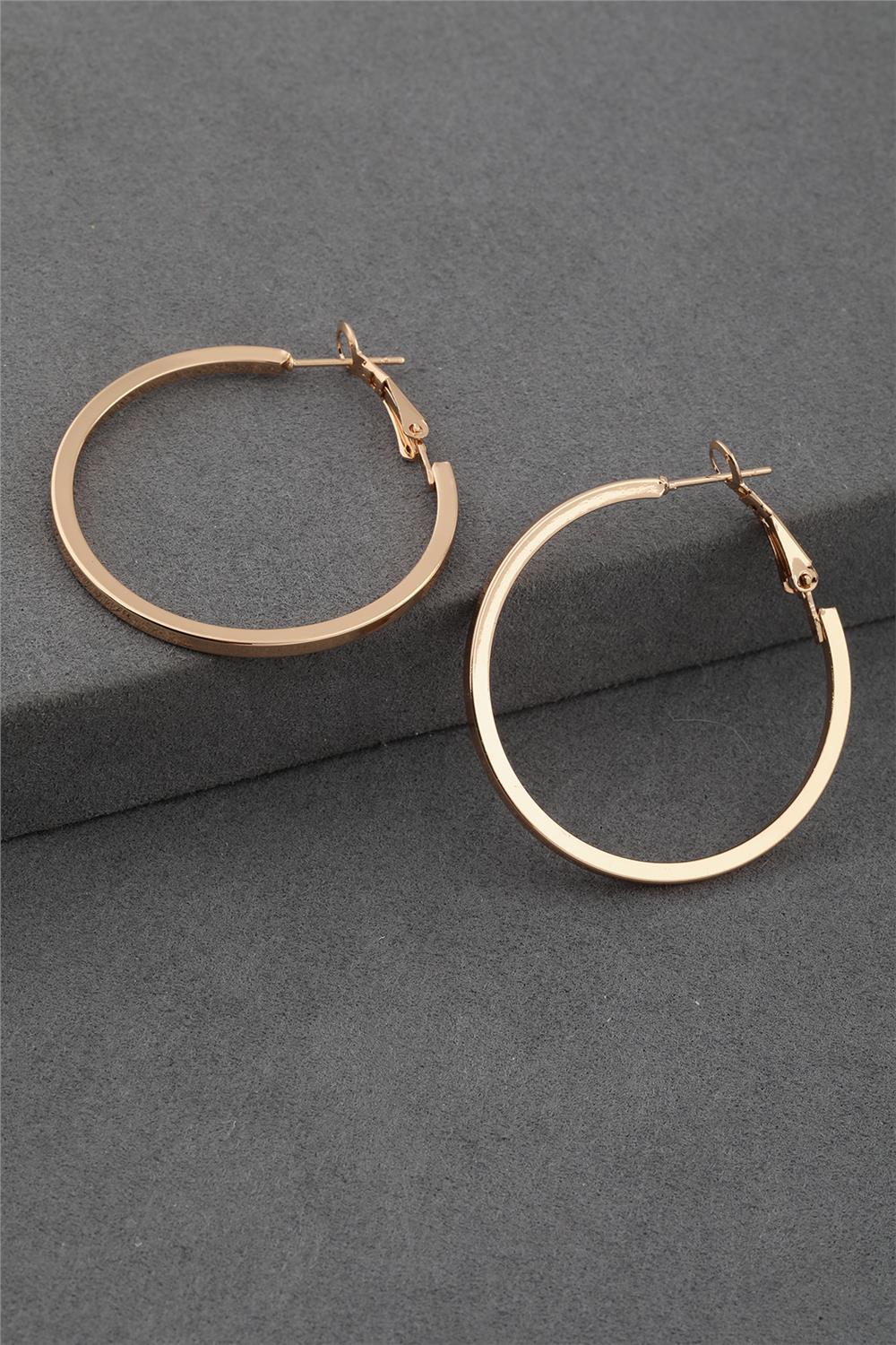 62834-Uploads-Urunresimleri-Buyuk-Celik-Kupe-2-69F0-Jpg.jpg Altın Renk Düz Model Çelik Halka Küpe - Görsel 1