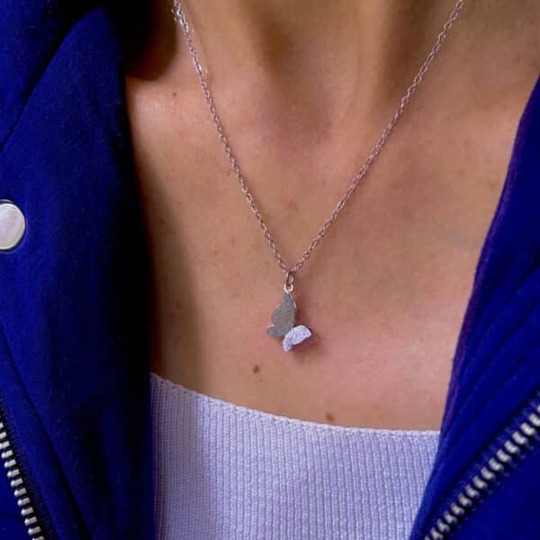 Kelebek Figürlü Paslanmaz Çelik Kolye