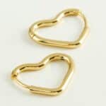 Gold Renk Kalp Formlu Çelik Küpe