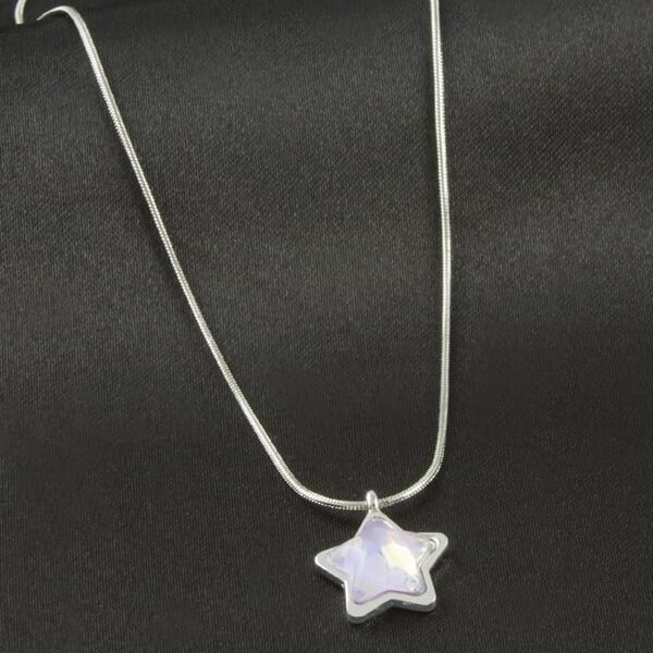 Yıldız Figürlü Silver Renk Paslanmaz Çelik Kolye