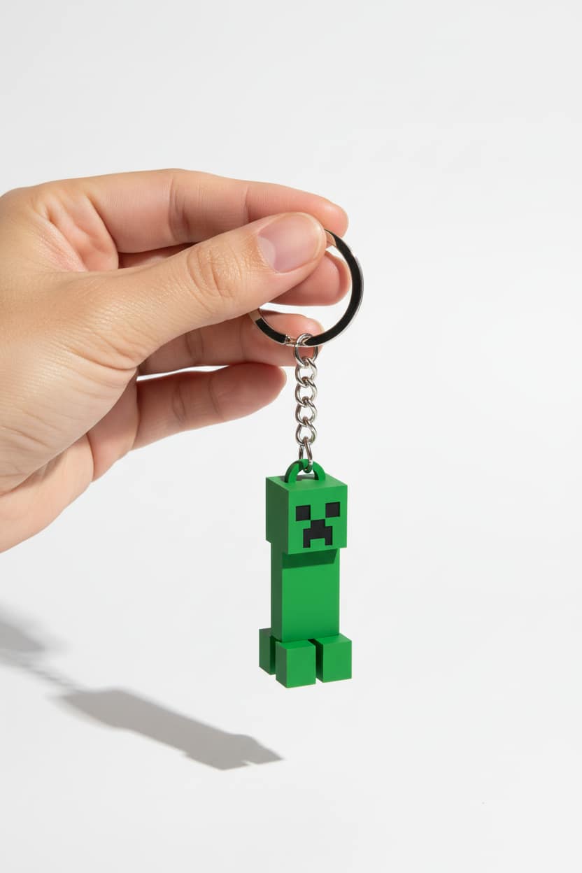 Lifestyle-Shot-07D33470-1De3-49Fc-9D15-7Bdd624691E4-Jpeg.jpeg Minecraft Ghost Figürlü Anahtarlık - Görsel 1