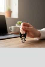 Kuromi Figürlü Anahtarlık - Görsel 3