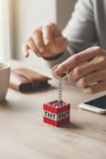 Minecraft TNT Figürlü Anahtarlık - Görsel 4