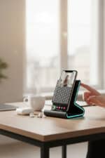 Şeritli ve Desenli Telefon Standı - Görsel 4