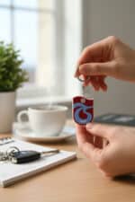 Trabzonspor Logosu Figürlü Anahtarlık - Görsel 3