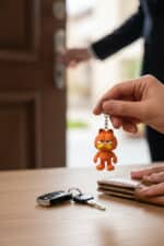 Garfield Figürlü Hareketli Anahtarlık - Görsel 5