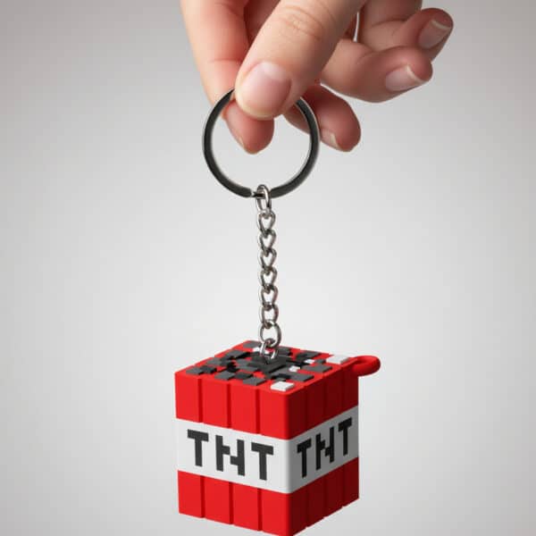 Minecraft TNT Figürlü Anahtarlık