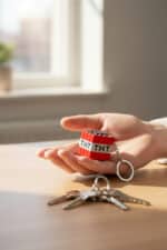 Minecraft TNT Figürlü Anahtarlık - Görsel 3