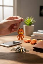 Garfield Figürlü Hareketli Anahtarlık - Görsel 2