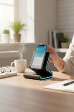 Şeritli ve Desenli Telefon Standı - Görsel 3