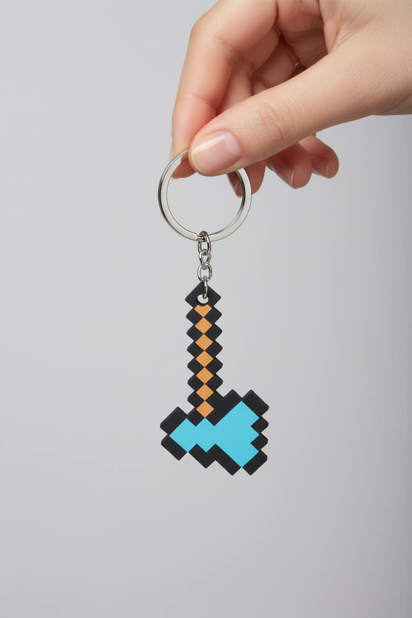 Lifestyle-Shot-C51Ccb0E-4676-438E-920E-Eda22547Dac2-Jpeg.jpeg Minecraft Balta Figürlü Anahtarlık - Görsel 1