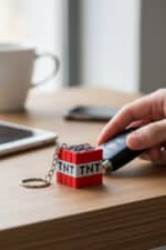 Minecraft TNT Figürlü Anahtarlık - Görsel 2