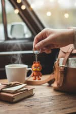 Garfield Figürlü Hareketli Anahtarlık - Görsel 3