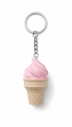 Külah Dondurma Figürlü Clicker Anahtarlık