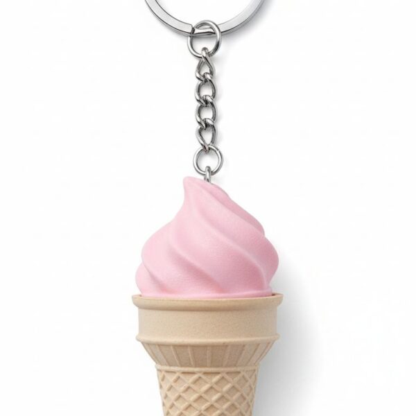 Külah Dondurma Figürlü Clicker Anahtarlık