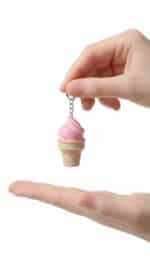 Külah Dondurma Figürlü Clicker Anahtarlık - Görsel 3