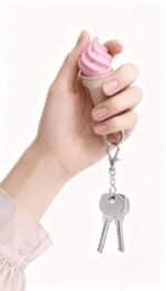 Külah Dondurma Figürlü Clicker Anahtarlık - Görsel 2