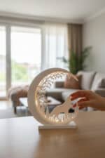 Hilal İçerisinde Uluyan Bozkurt Figürlü Biblo - Görsel 2