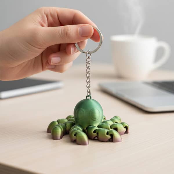 Ahtapot Figürlü Hareketli Anahtarlık