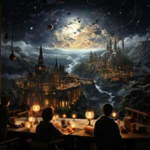 Education Day Scene Fantasy Style Aesthetic