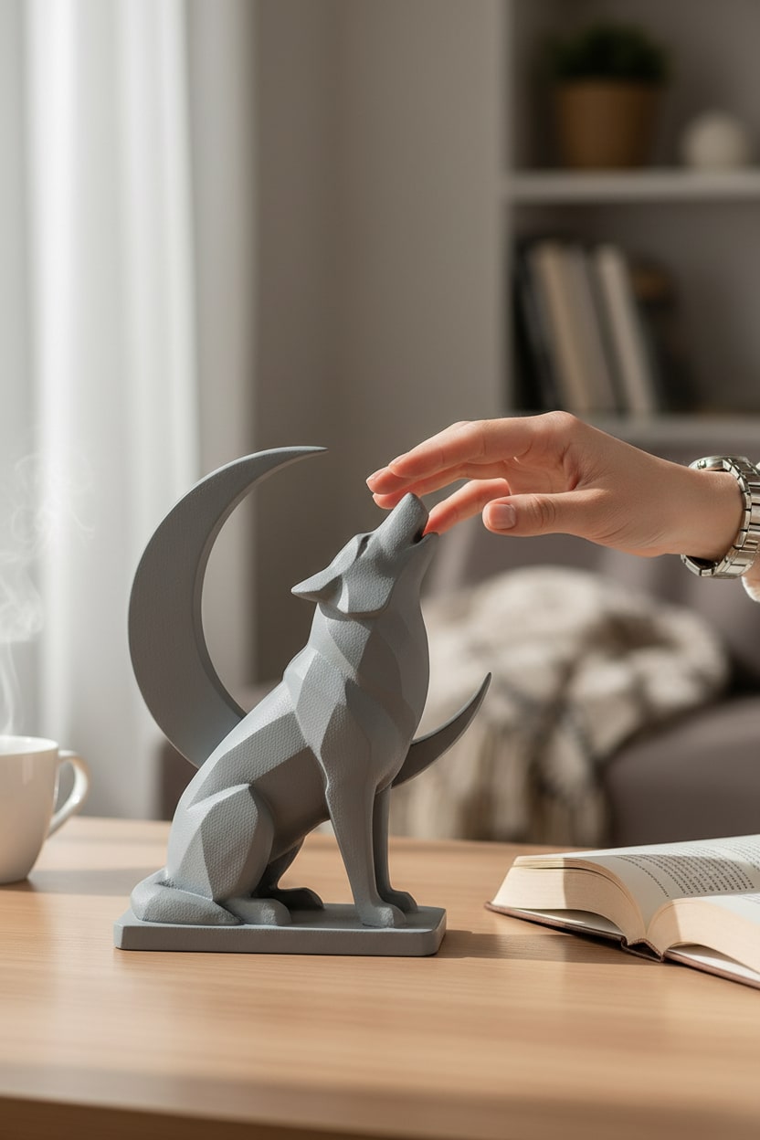 Gri-Jpeg-1770134579149.Jpeg Uluyan Bozkurt Ve Hilal Figürlü Biblo - Görsel 1