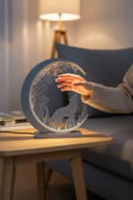 Hilal İçerisinde Uluyan Bozkurt Figürlü Biblo - Görsel 3