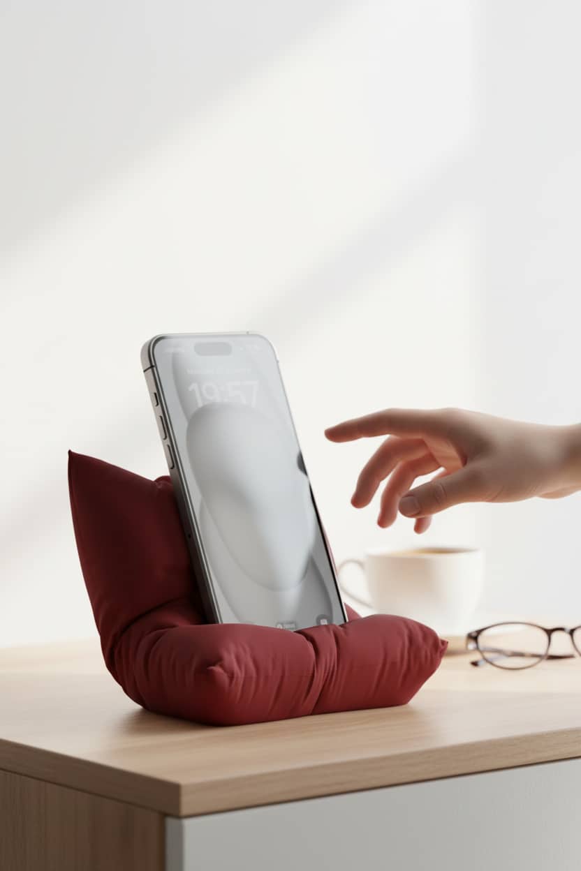 Kirmizi-Jpeg-17701339699183.Jpeg Yastık Figürlü Özel Tasarım Telefon Standı - Görsel 1