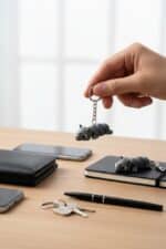 Gergedan Figürlü Hareketli Anahtarlık - Görsel 3