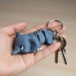 Fil Figürlü Hareketli Anahtarlık