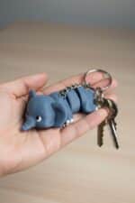 Fil Figürlü Hareketli Anahtarlık